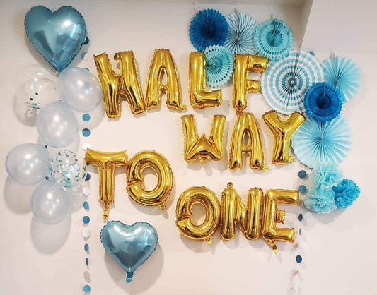 Half Way To One Decorations For Boy