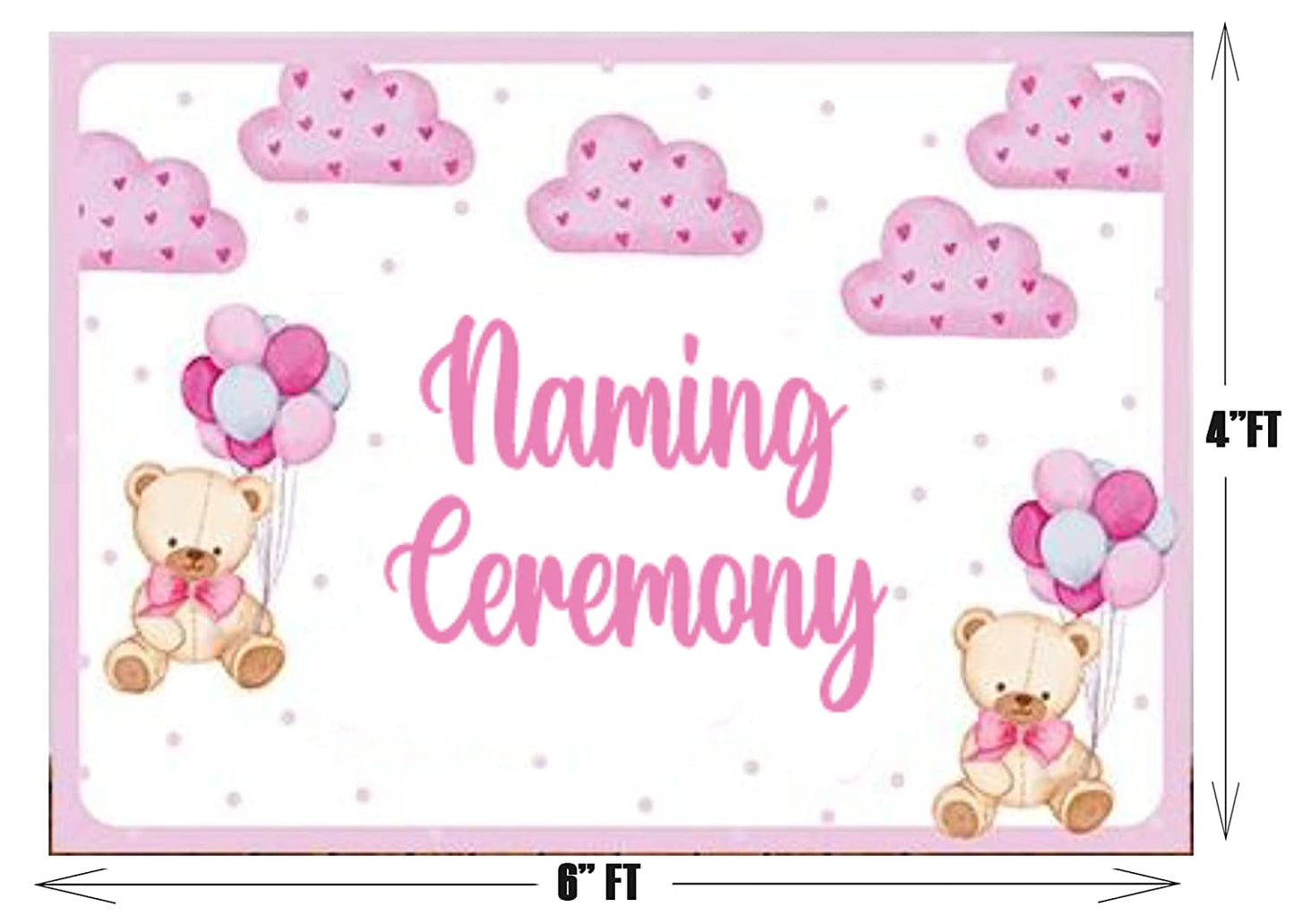 Naming Ceremony Girl Backdrop Banner Decoration