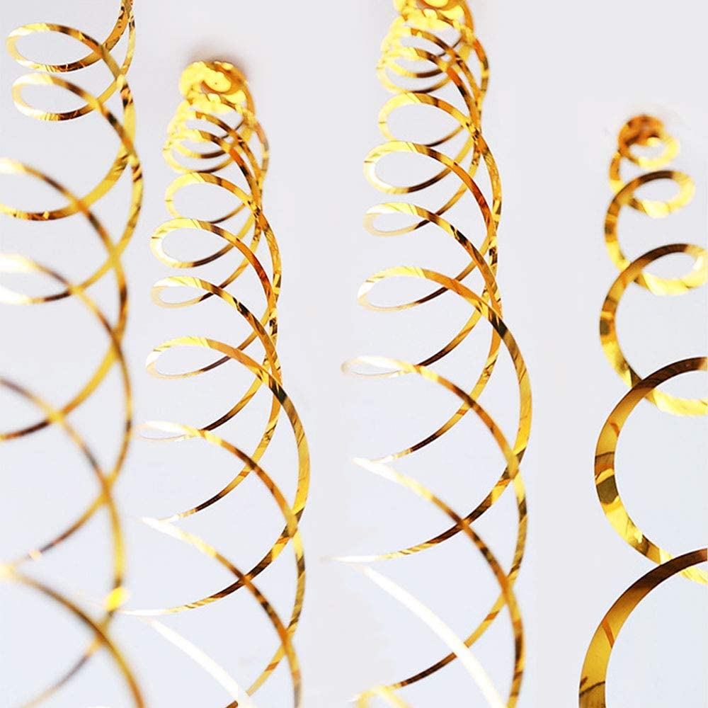 Silver Hanging Spiral Swirl Decorations, Ceiling Decoration For Birthday,Baby Shower , Anniversary