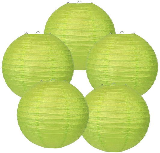 Green Paper Lanterns for Birthday Parties, Weddings Or Baby Shower