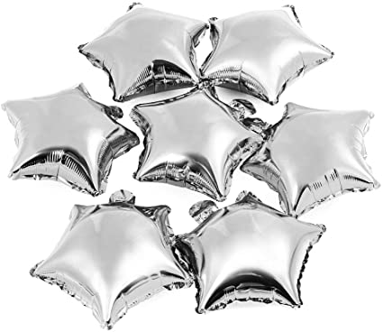 Silver Star Shape Foil Mylar Helium Balloon Birthday Party Decoration ,Foil Balloons