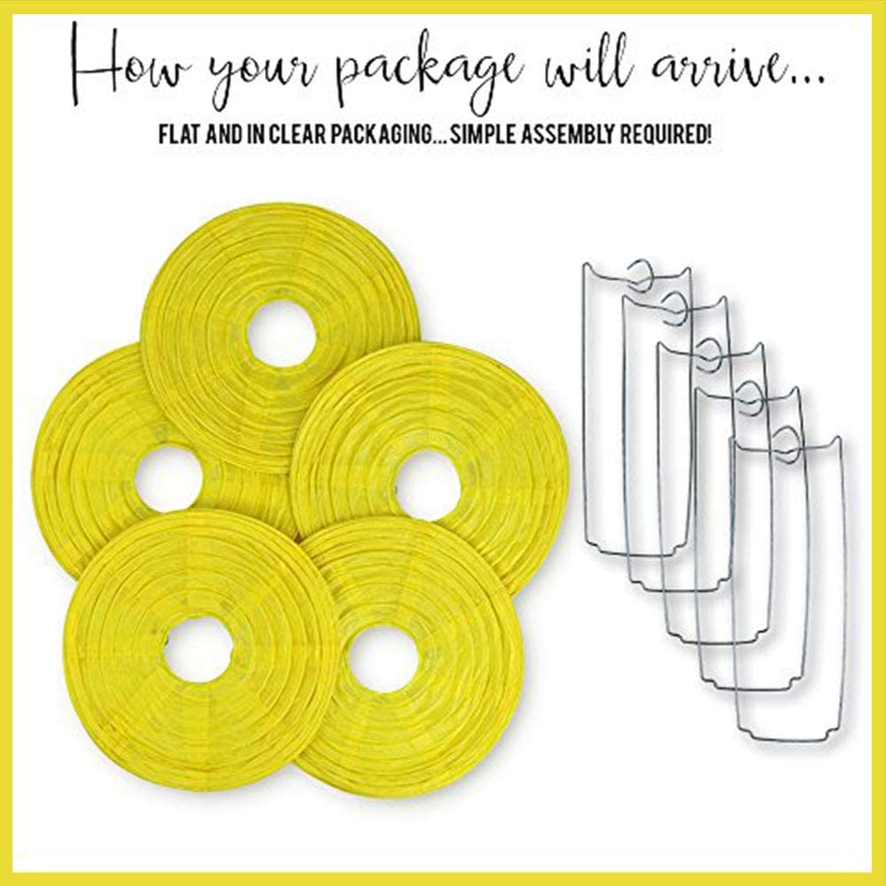 Yellow Paper Lanterns for Birthday Parties, Weddings, Baby Shower And Festivals