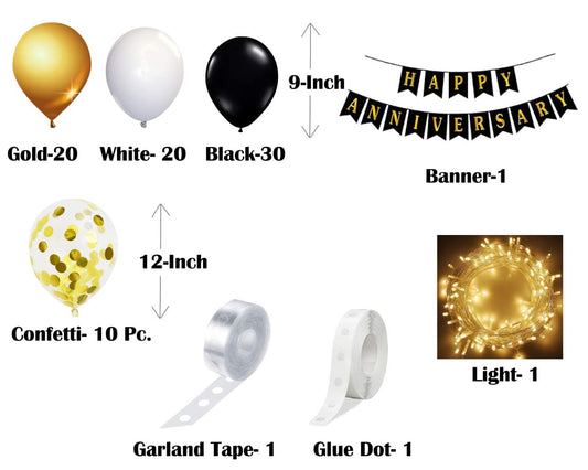 Anniversary Combo Kit With Banner For Decoration