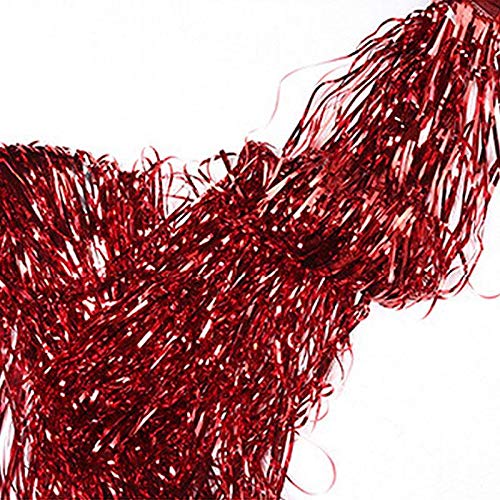 Red Metallic Tinsel Foil Fringe Curtains Photo Booth Props