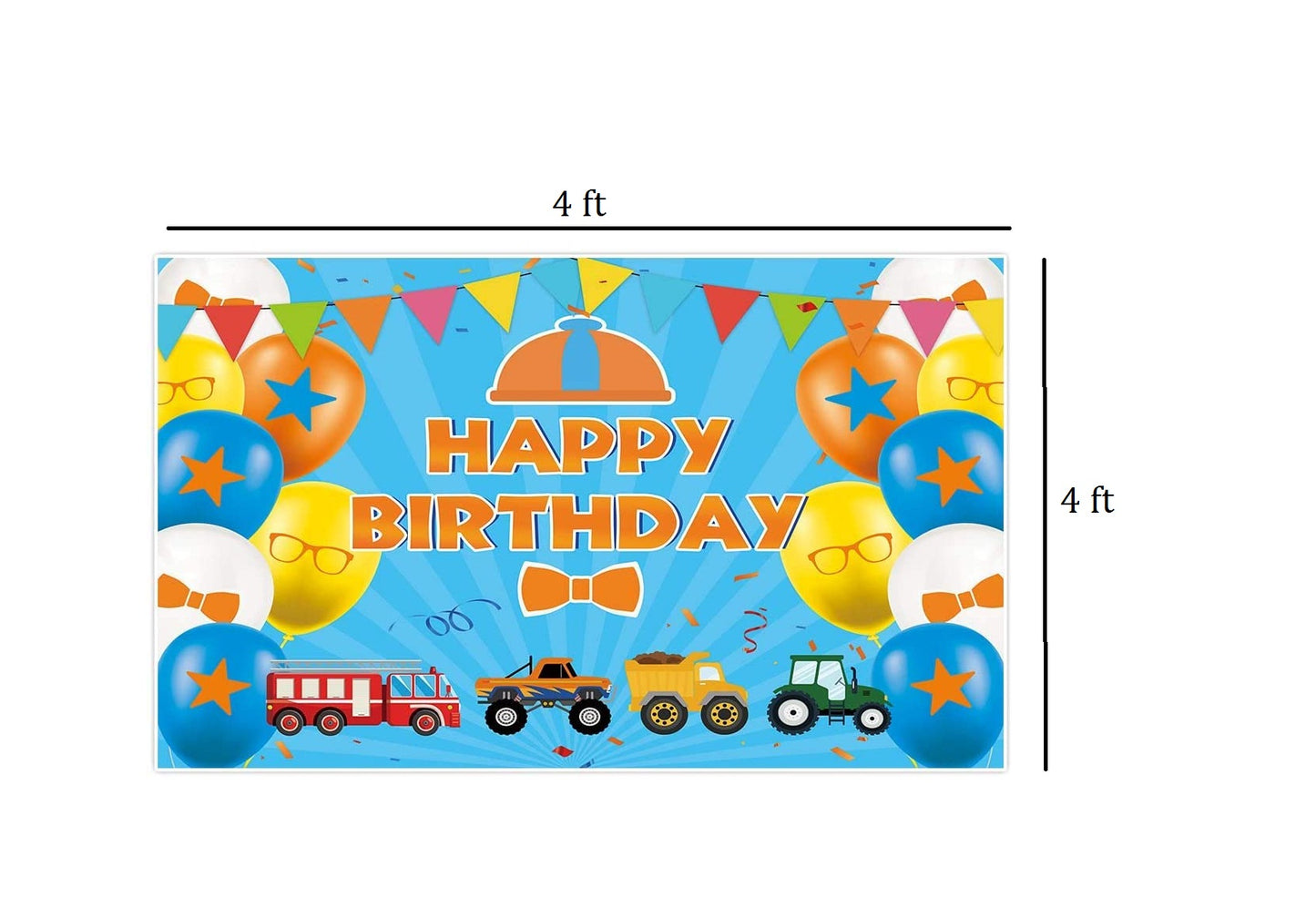 Construction Birthday Party Backdrop