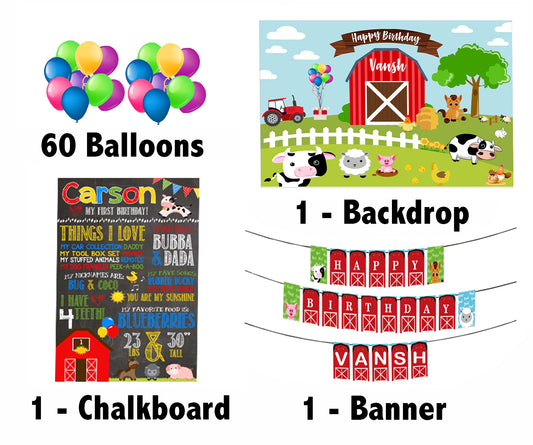 Farm Fresh Birthday Party Personalized Complete Kit