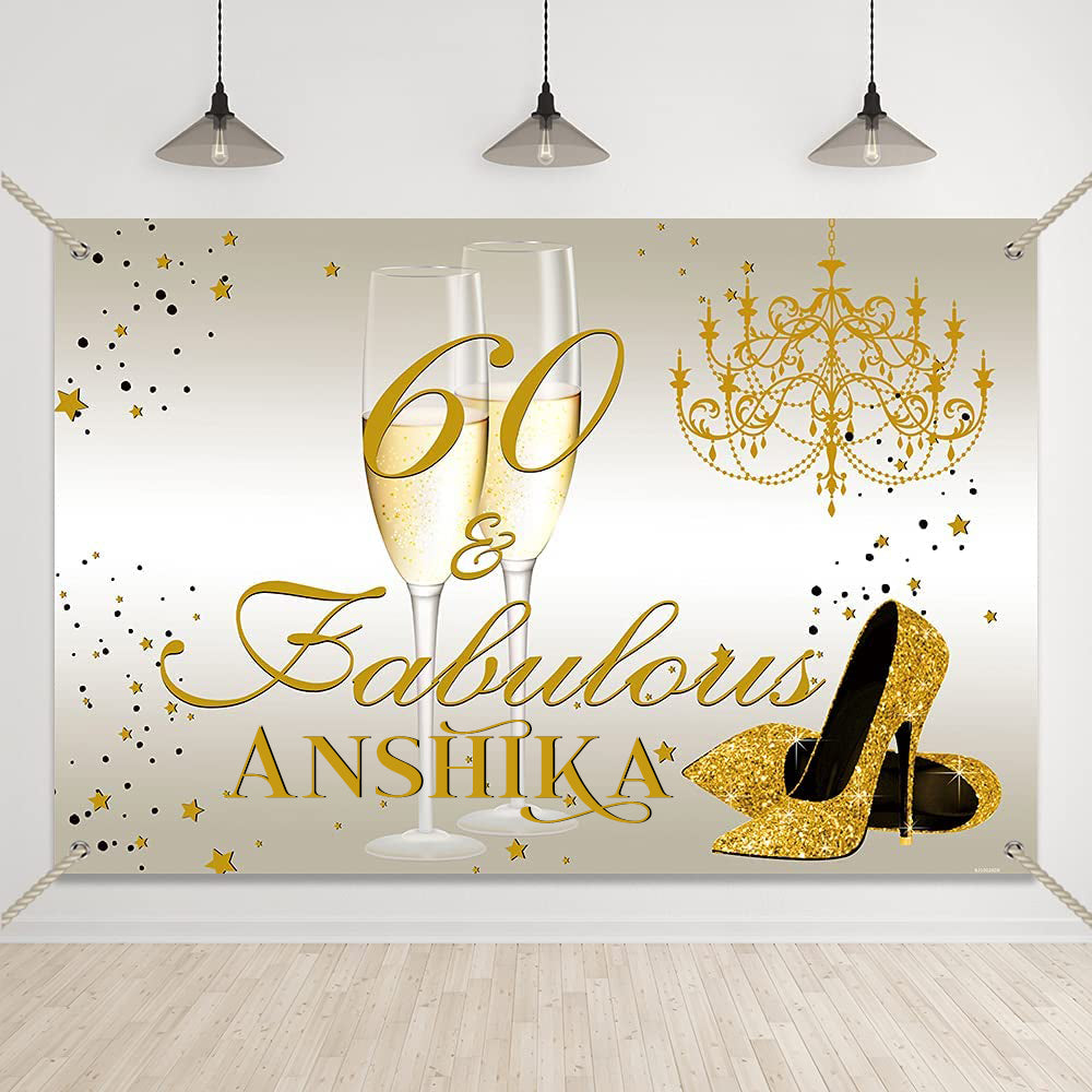60th Birthday Party Backdrop