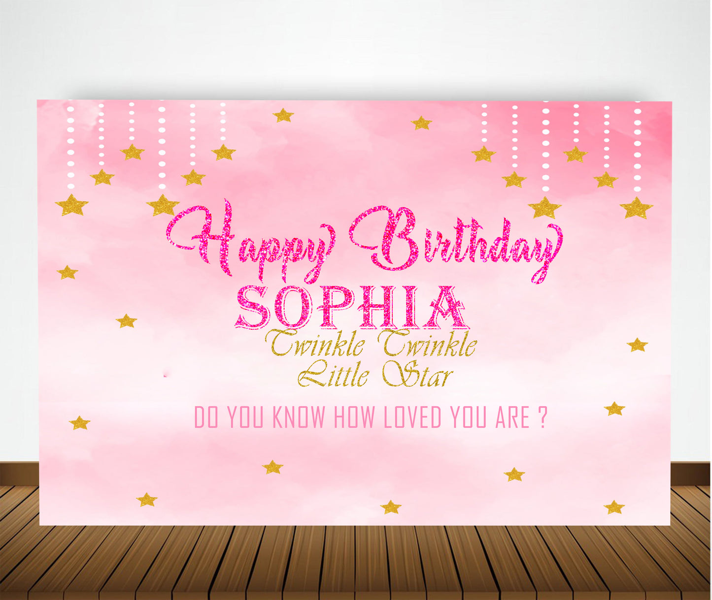 Twinkle Twinkle Little Star Girls Theme Party Backdrop