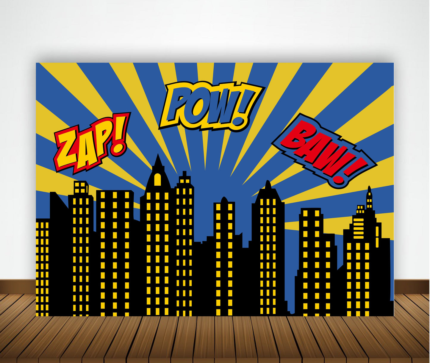 Super Hero Theme Birthday Party Backdrop