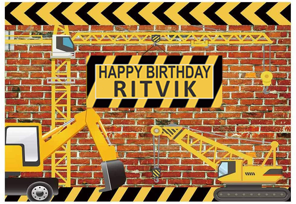 Construction Birthday Party Backdrop