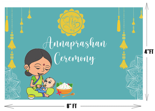 Annaprashan Ceremony Backdrop Banner Decoration