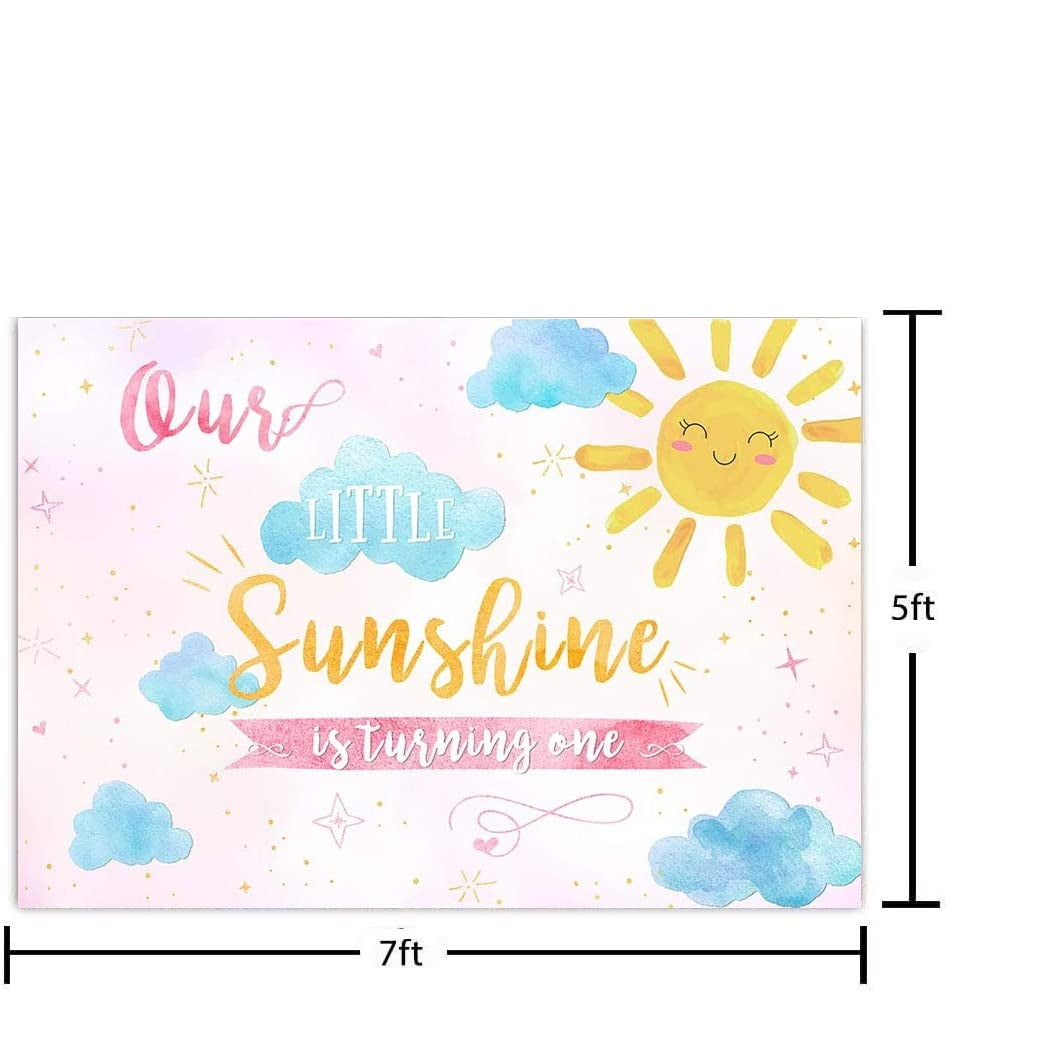 Sunshine Theme Birthday Party Backdrop