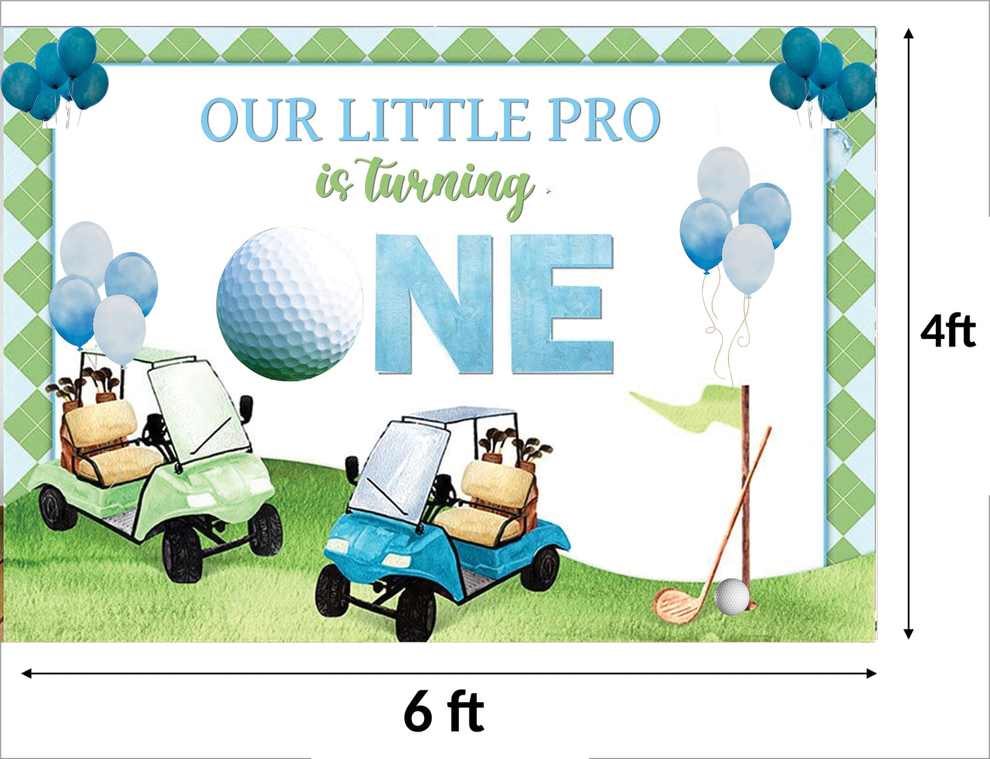 First Birthday Party Backdrop Decoration for Boys