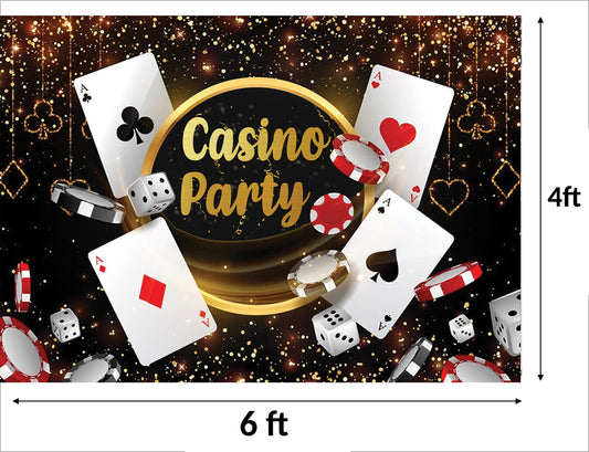 Casino Party Backdrop For Card Party Decoration