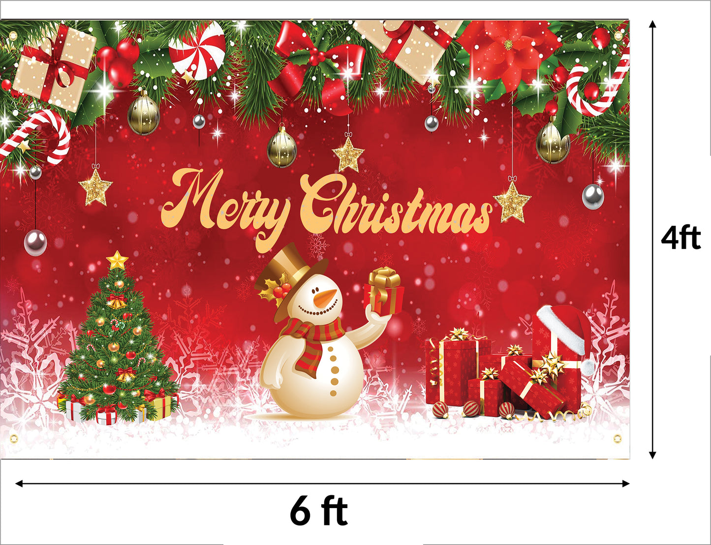 Christmas Party Backdrop for Decorations
