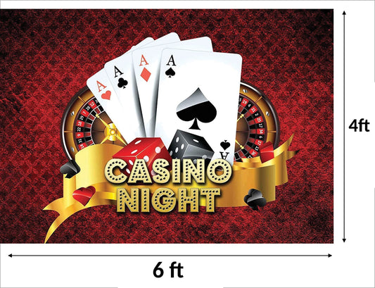 Casino Party Backdrop For Card Party Decoration