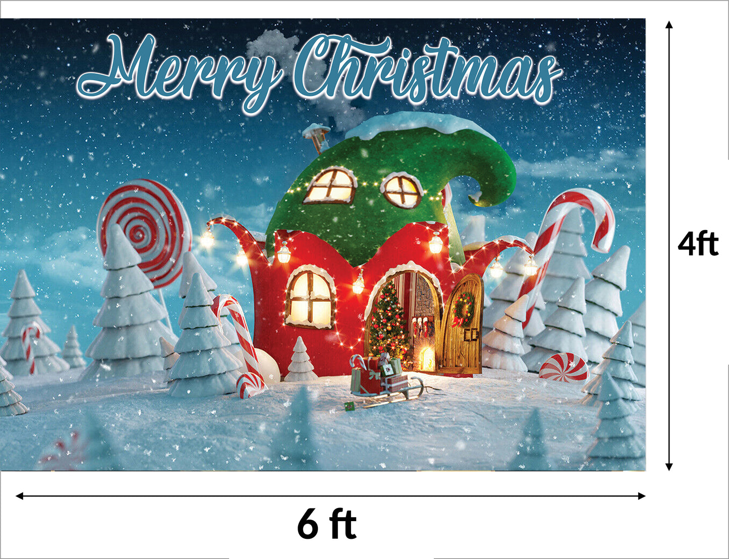 Christmas Party Backdrop for Decorations