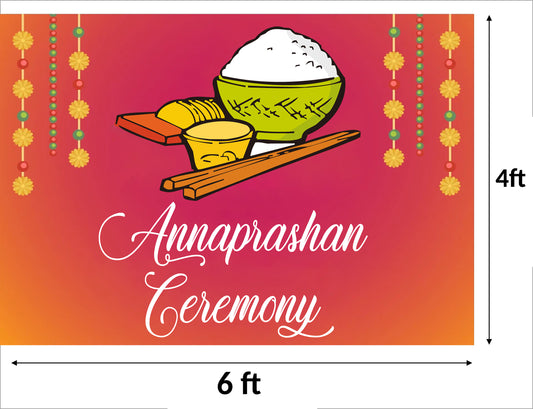 Annaprashan Ceremony Decoration Backdrop Banner For Kids