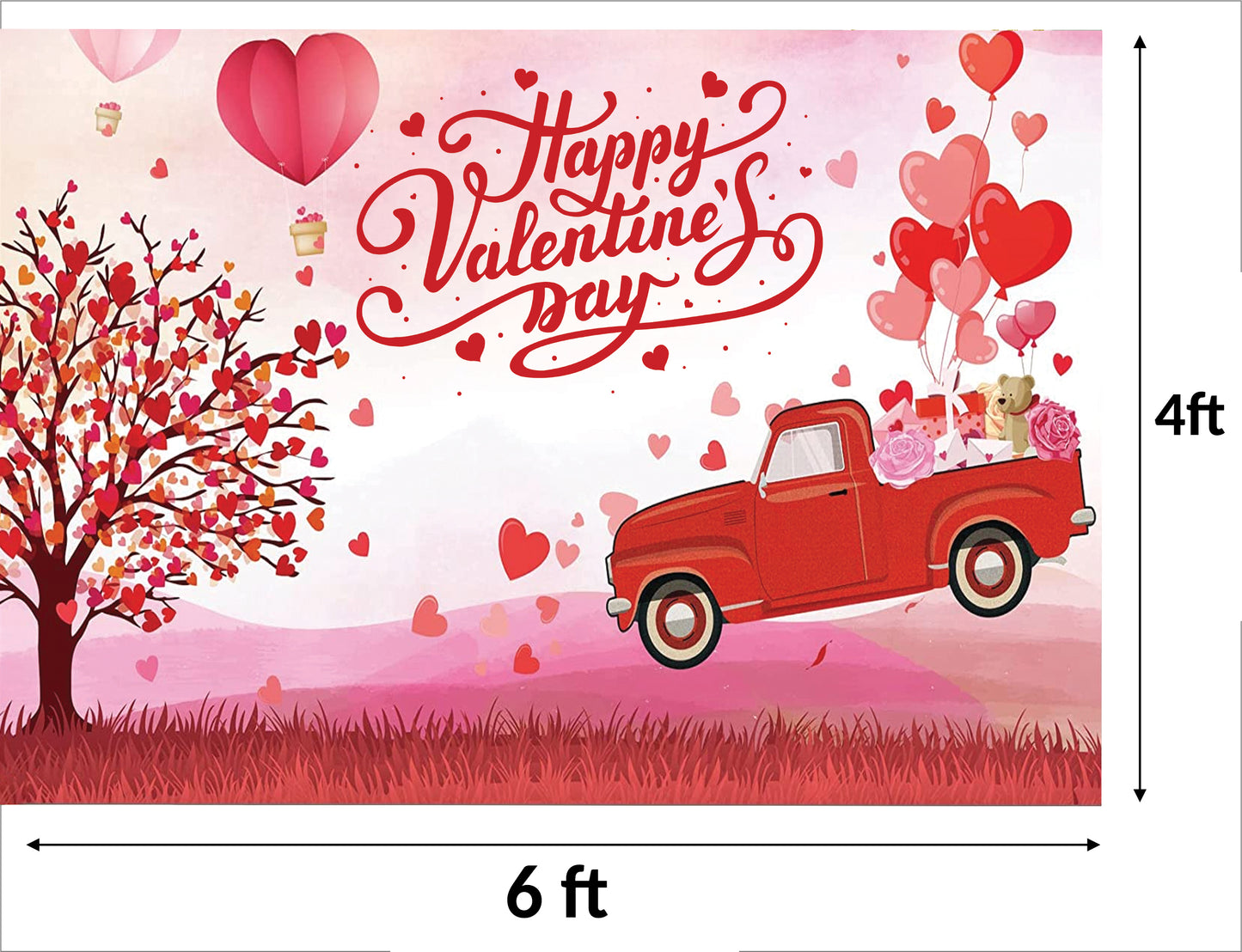 Valentine Party Backdrop for Decoration