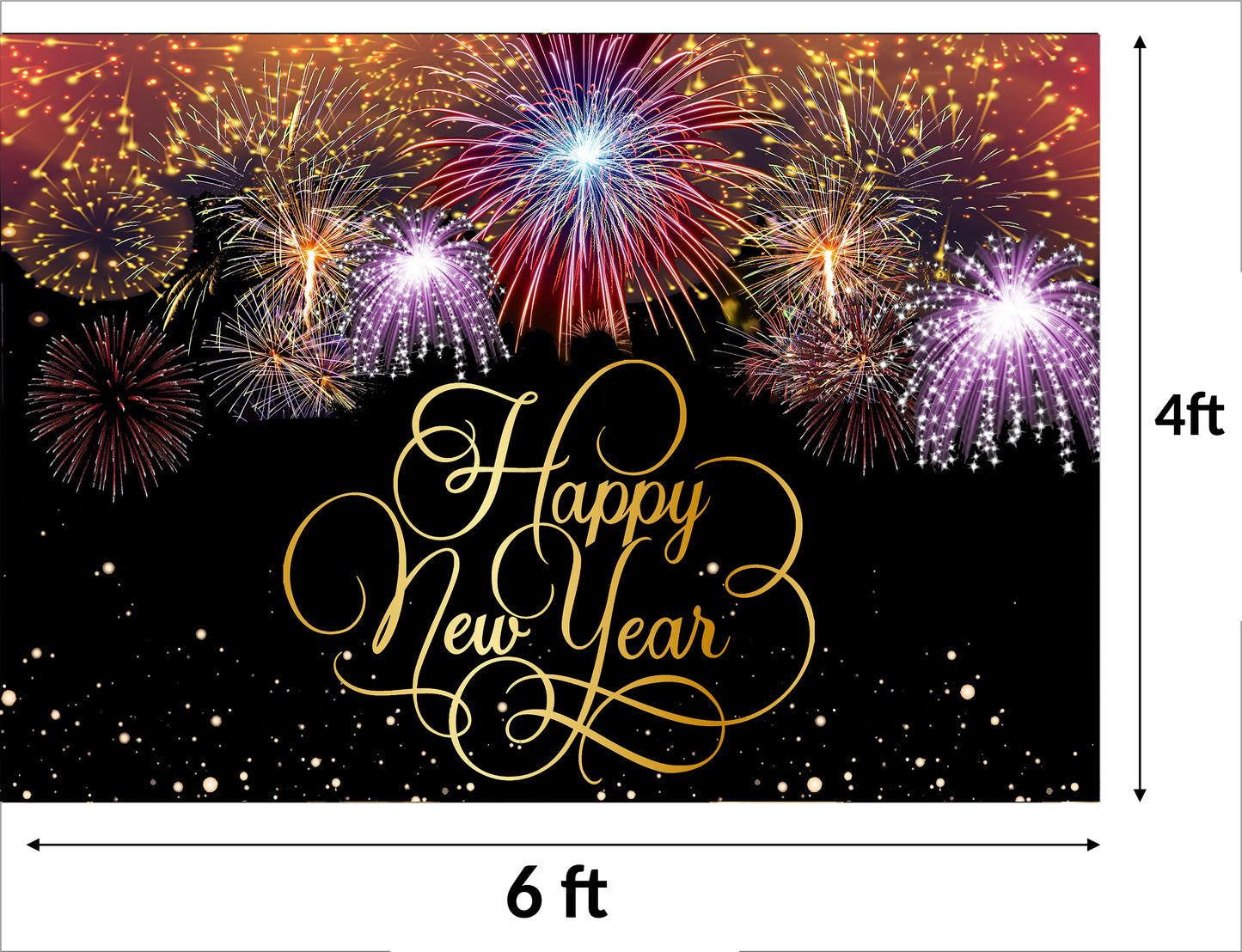 New Year Party Backdrop for Decorations