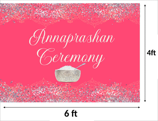 Annaprashan Ceremony Decoration Backdrop Banner For Kids