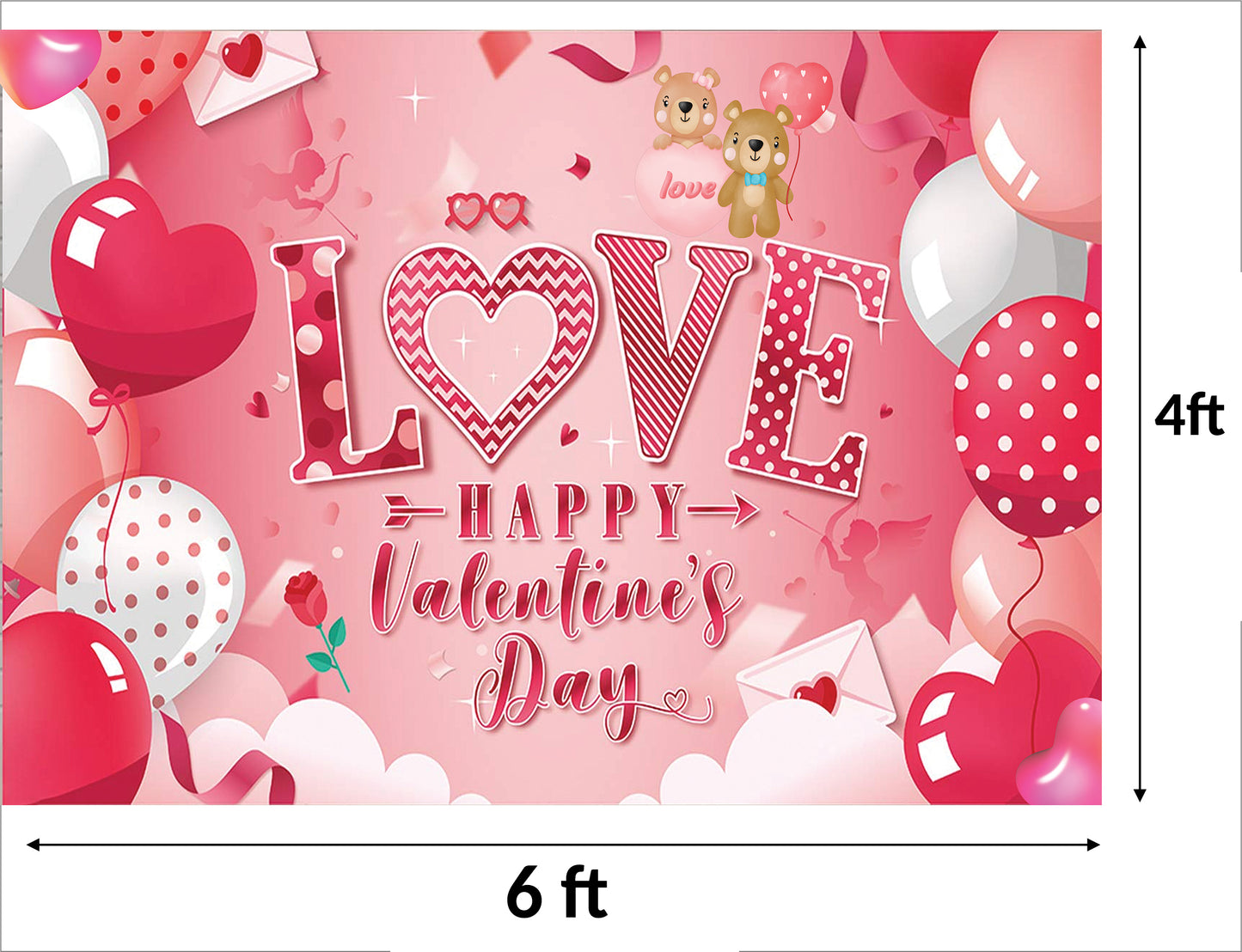 Valentine Party Backdrop for Decoration