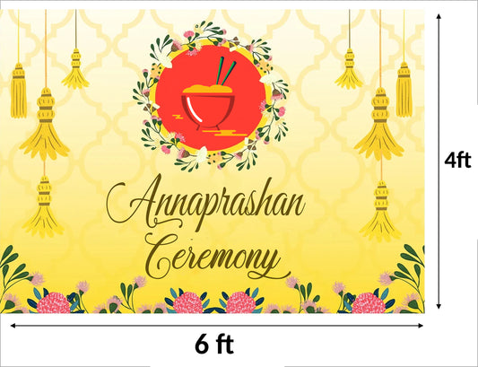 Annaprashan Ceremony Decoration Backdrop Banner For Kids