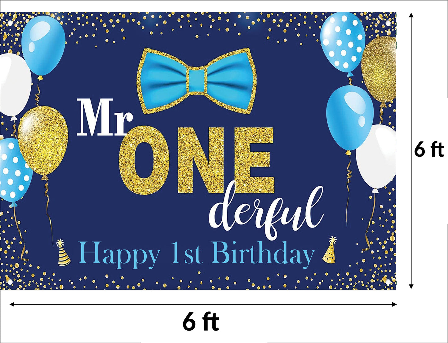 First Birthday Party Backdrop Decoration for Boys