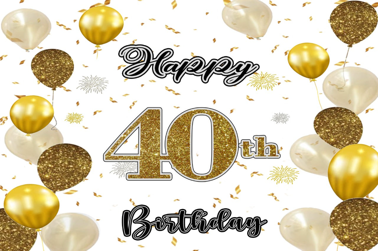 40th Birthday Party Backdrop