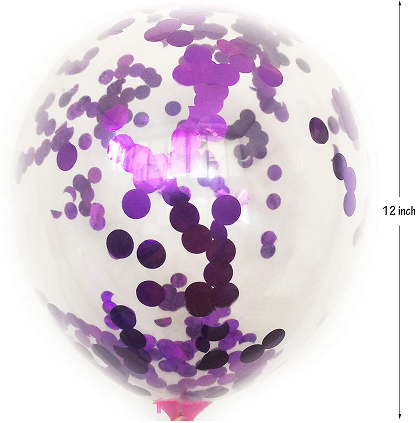 Purple- 12-Inch Transparent Balloon 20Pcs Confetti Balloons Inflatable Wedding Supplies Party Wedding Decoration Purple