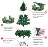 7Ft Pine Artificial Christmas Tree With Decorations(40 Pieces Decoration)