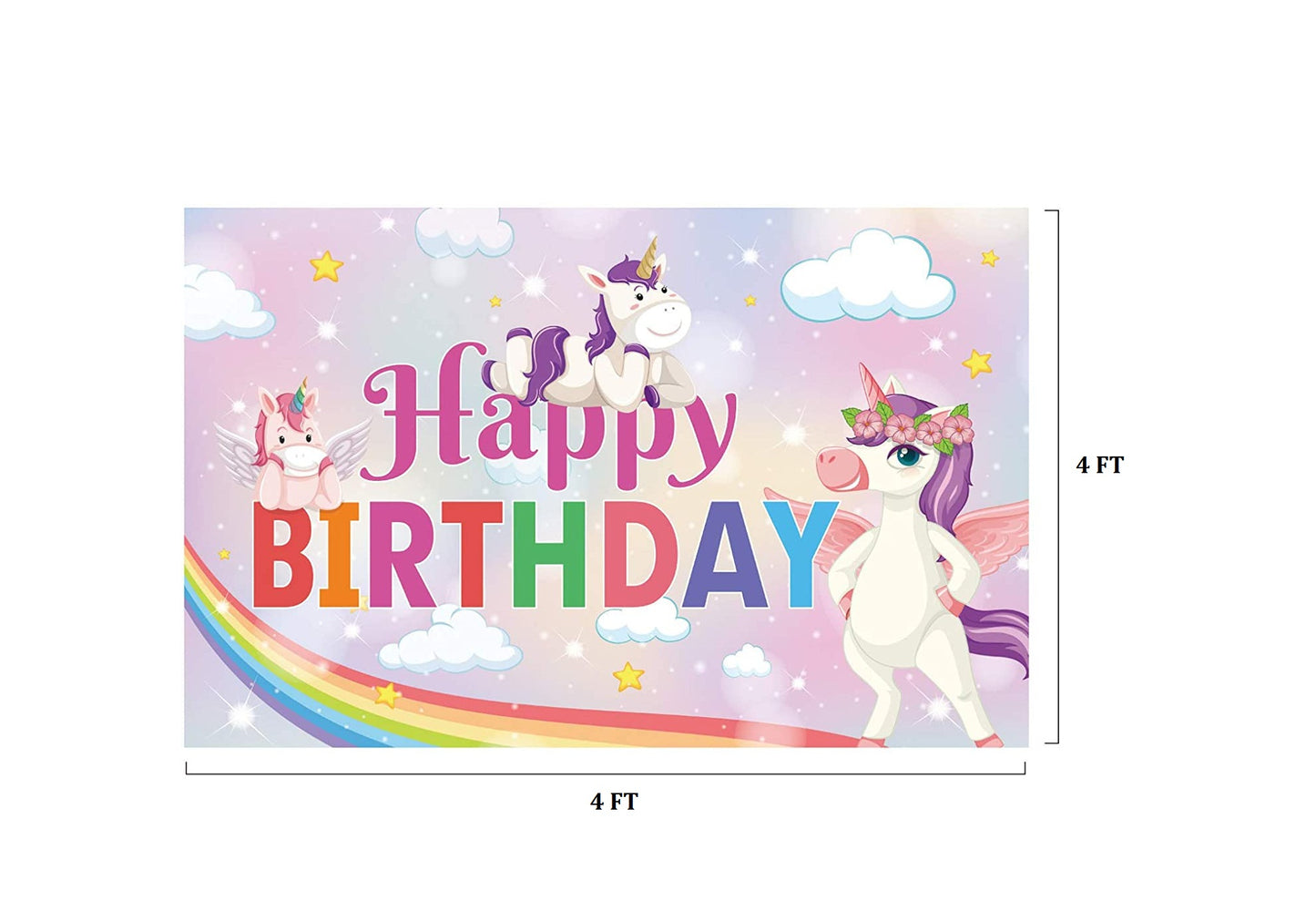Unicorn Theme Birthday Party Backdrop