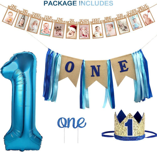 1st Birthday Boy Decorations set