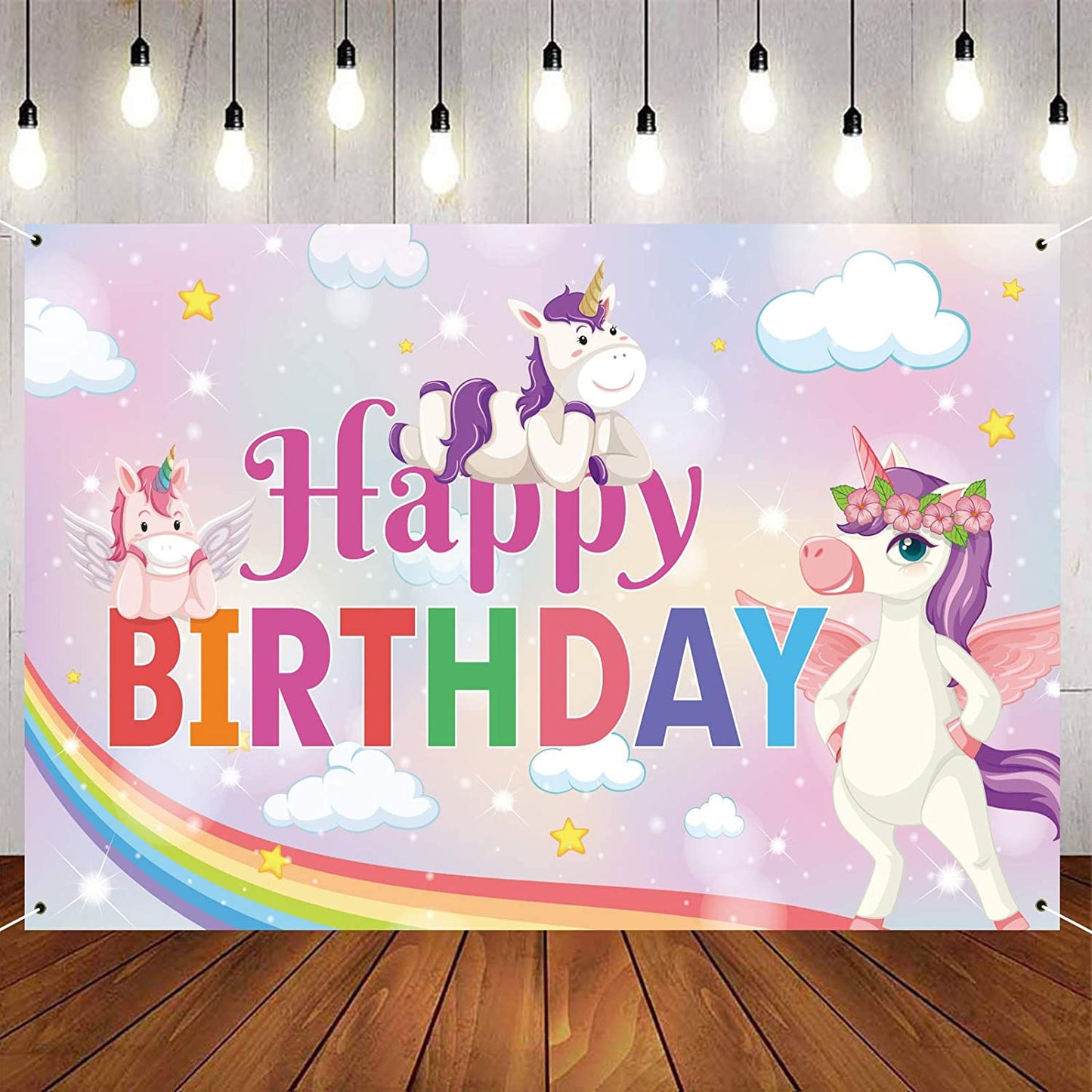 Unicorn Theme Birthday Party Backdrop