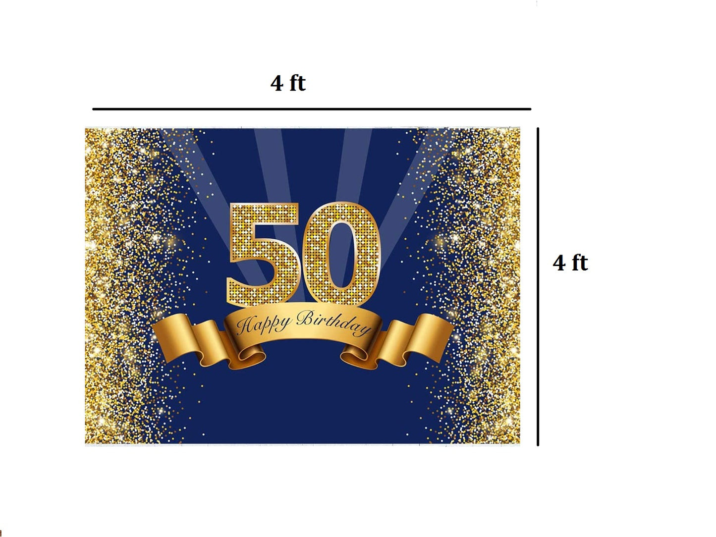 50th Birthday Party Backdrop