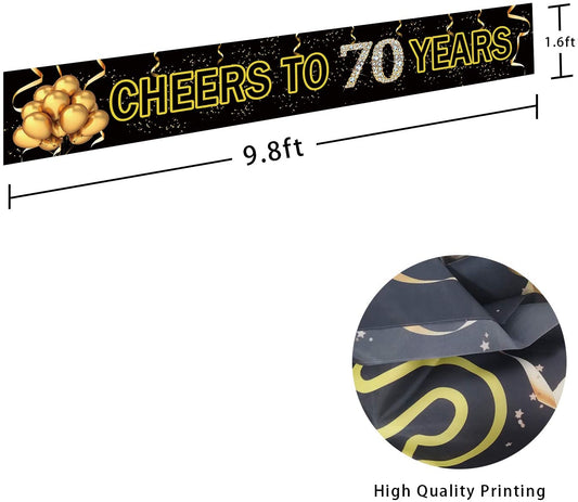 70th Anniversary/Birthday Party Long Banner For Decorations
