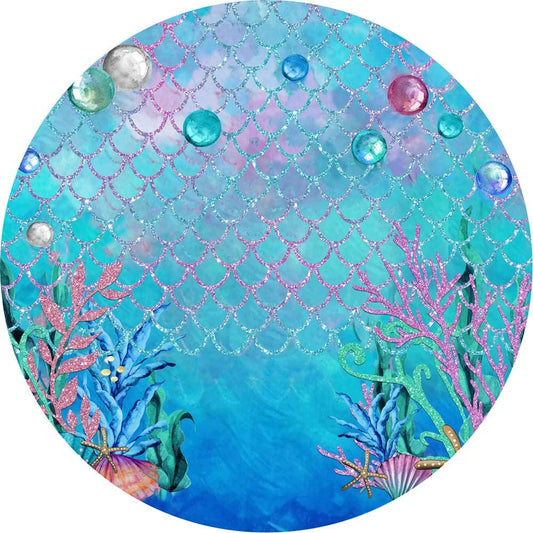 Mermaid Theme Birthday Party Backdrop