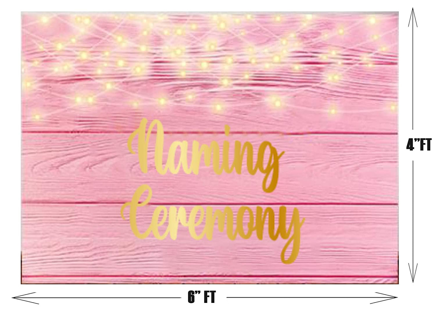 Naming Ceremony Girl Backdrop Banner Decoration