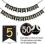 50Th Anniversary Decorations Kit - Anniversary Banner, Hanging Swirl And Pom Pom
