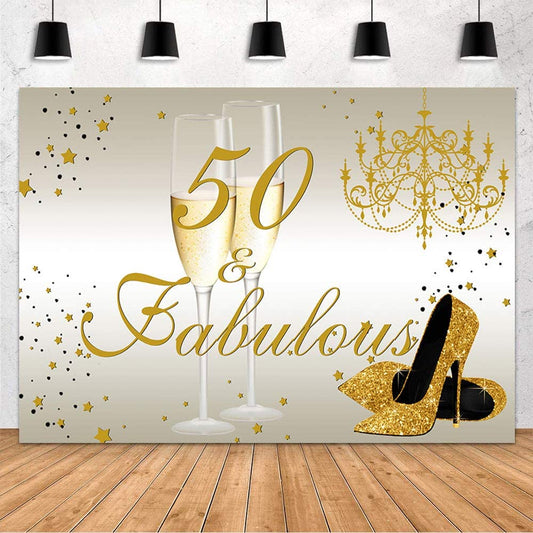 50th Birthday Party Backdrop