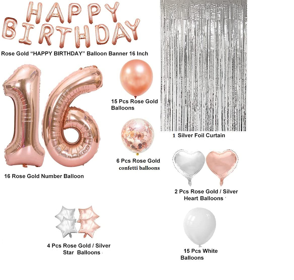 16th Birthday Decoration Party Supplies
