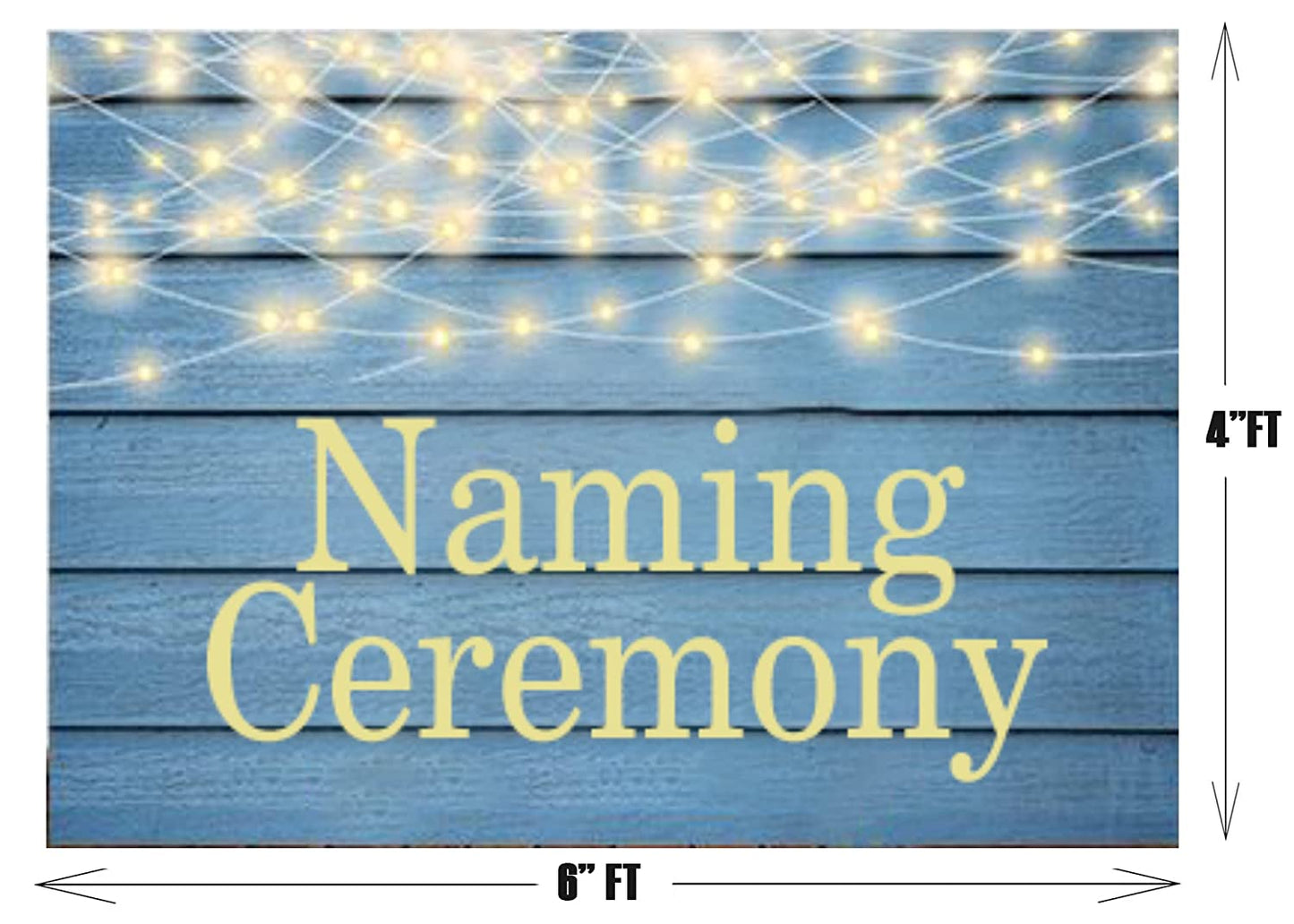 Naming Ceremony Boys Backdrop Banner Decoration
