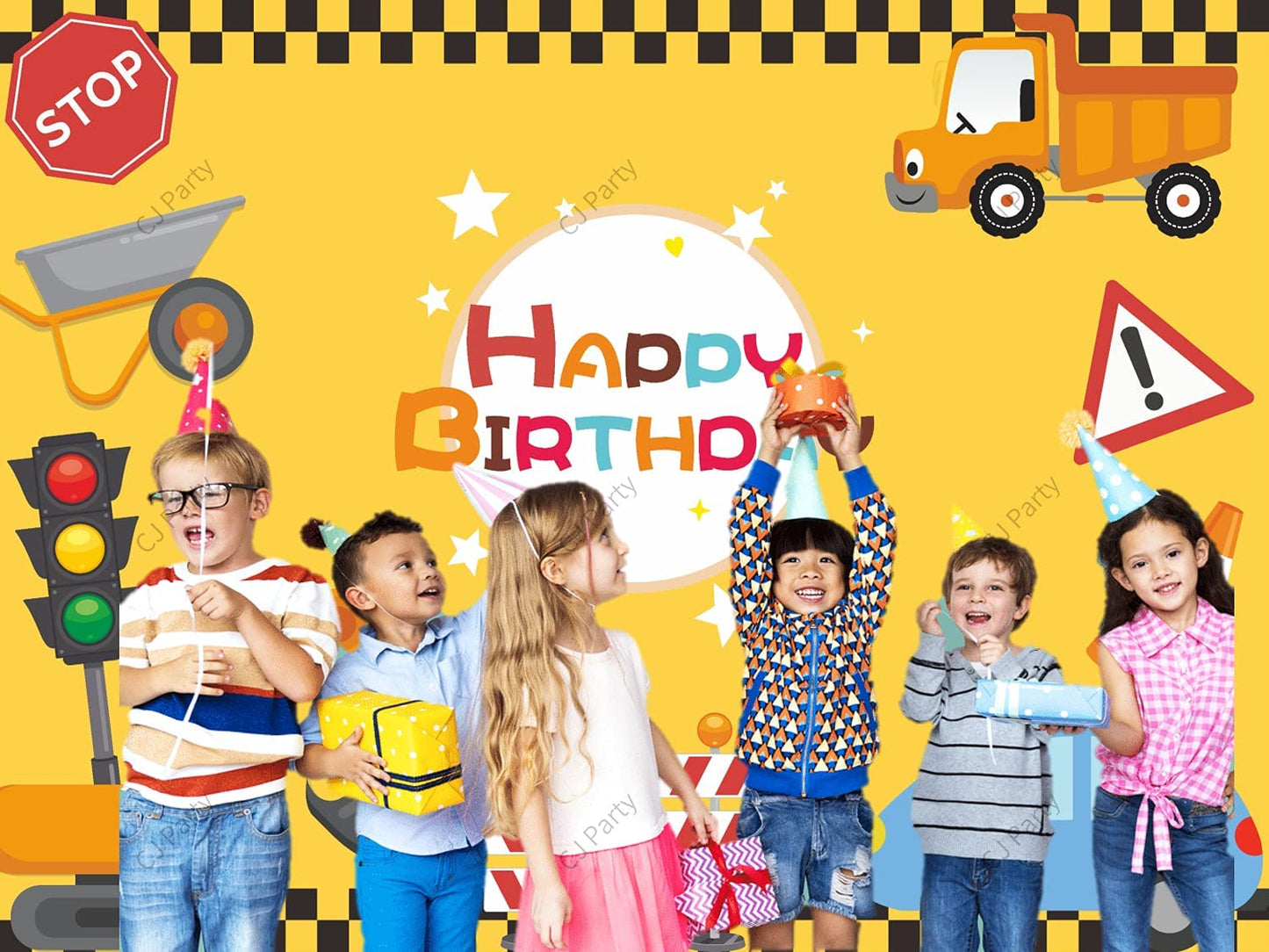 Construction Birthday Party Backdrop