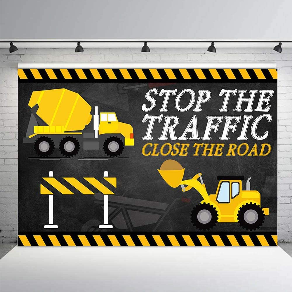 Construction Birthday Party Backdrop