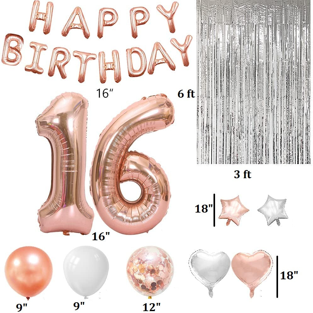 16th Birthday Decoration Party Supplies