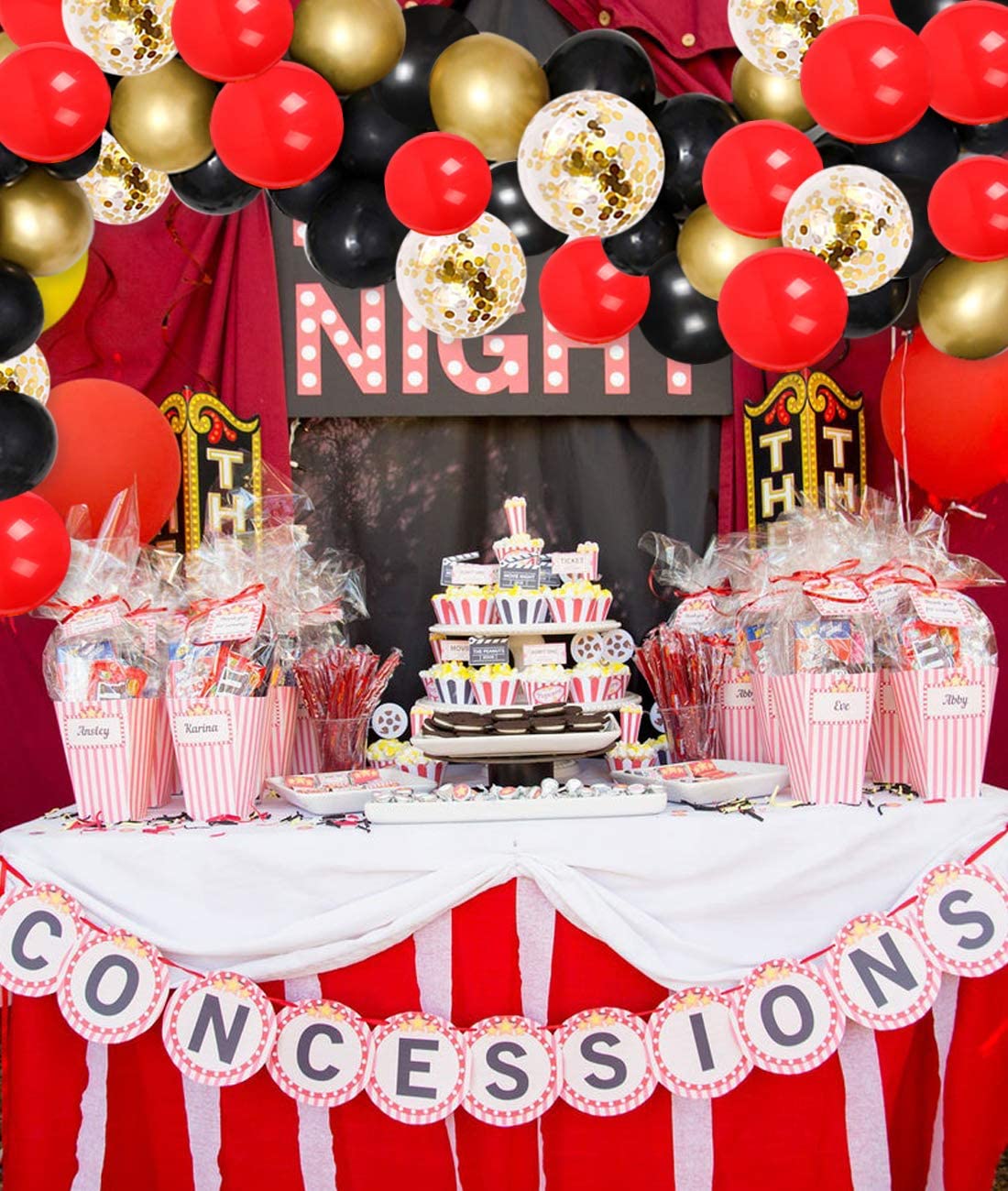 Movie Night Theme Balloon Arch Kit for Decorations