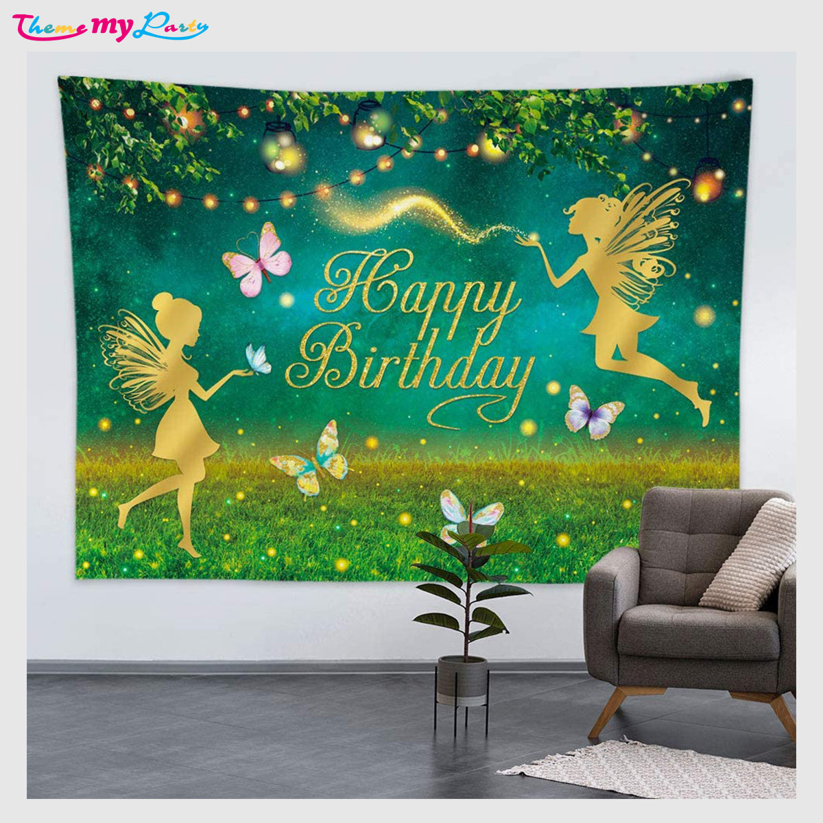 Butterfly & Fairies Theme Party Backdrop