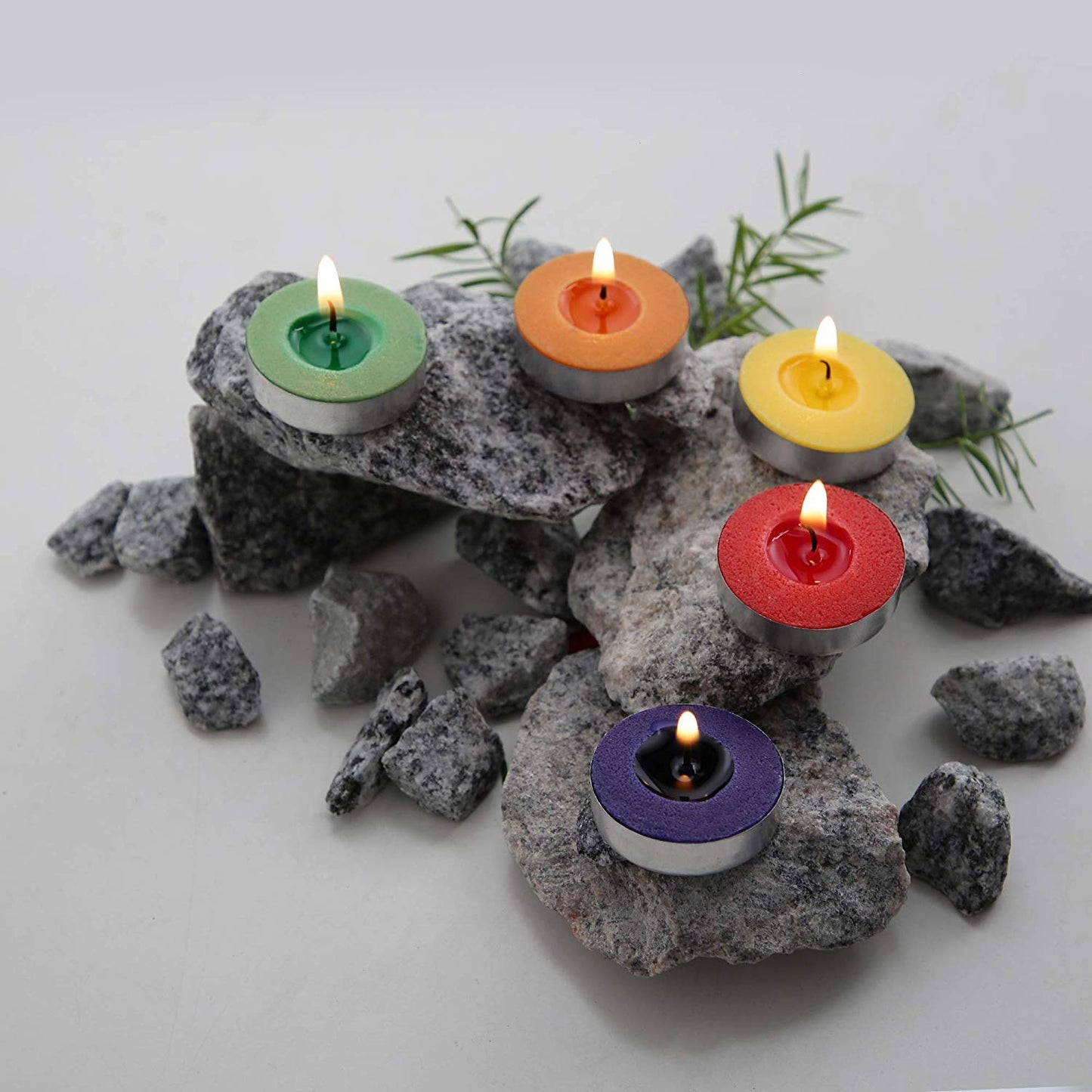 T Light Multi Color Candles-Diwali