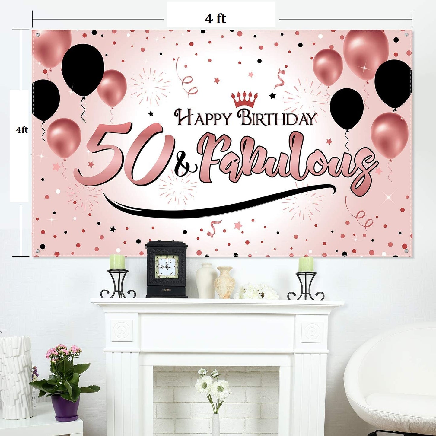 50th Birthday Party Backdrop
