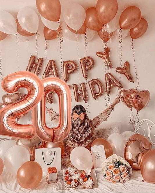 50th Rose Gold Birthday Party Decorations